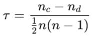 Kendall Rank Correlation Coefficient