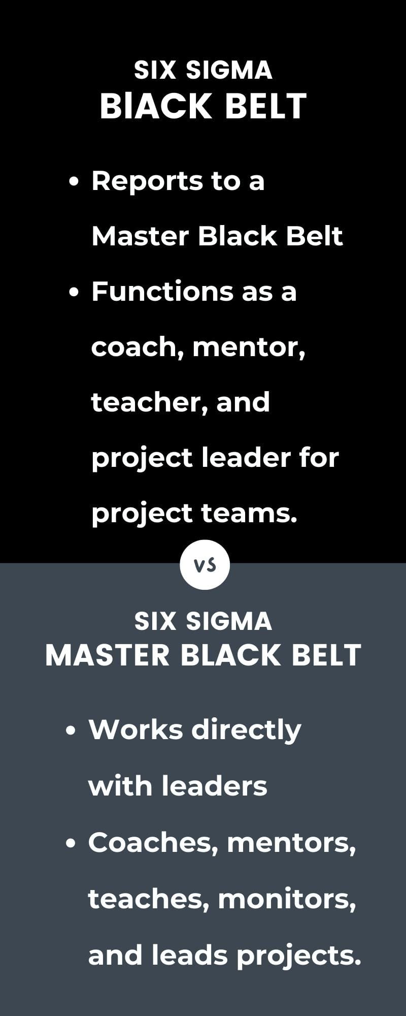 Six Sigma Black Belt vs. Master Black Belt