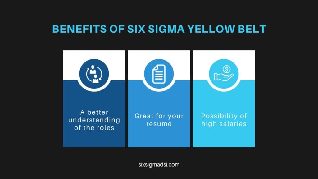 What are the benefits of being a Lean Six Sigma Yellow Belt?