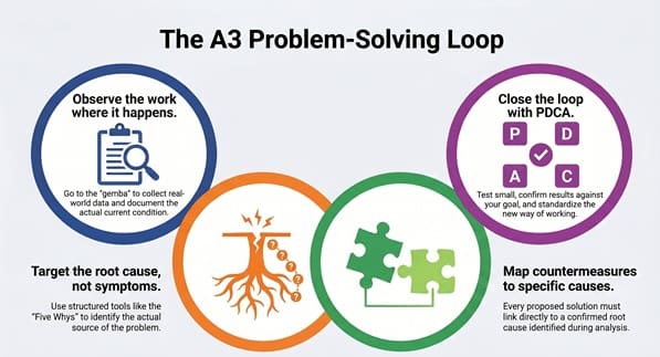 A3 Problem-Solving: Toyota's One-Page Method, and Examples