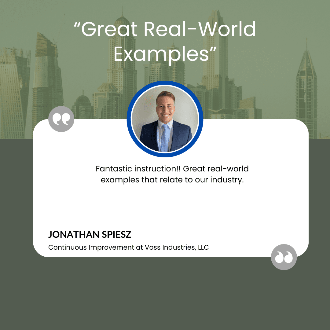 Six Sigma Training - Client Testimonial #2