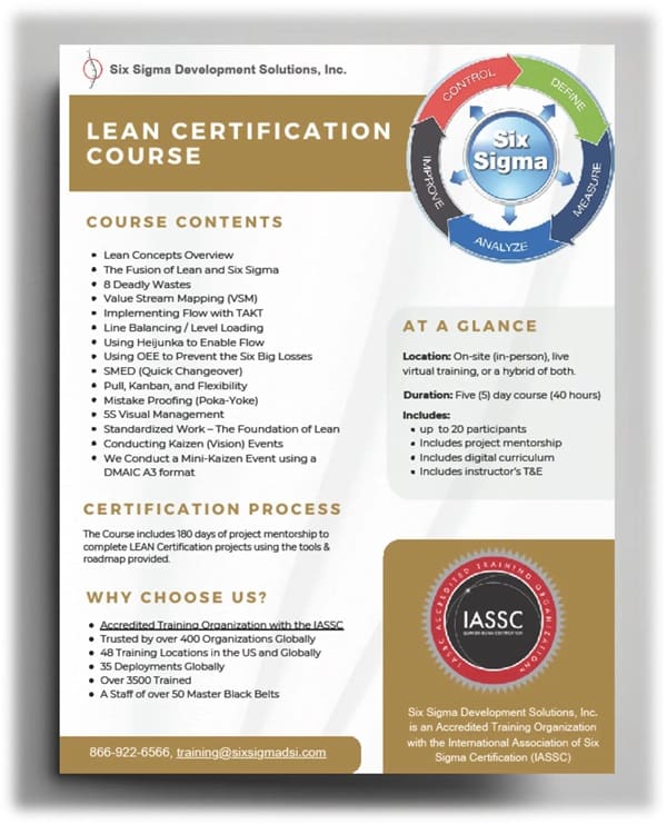 LEAN-Certification-Brochure