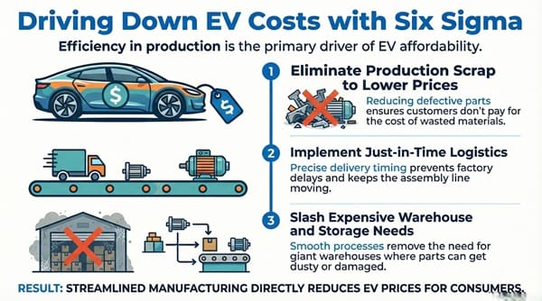 How Six Sigma and Electric Mobility Reduce Costs